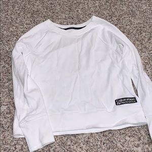 Calvin Klein white crew neck sweatshirt